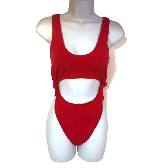 Revolve Lovers & Friends Bodysuit Small Red Marta Knot Suit - Picture 1 of 10